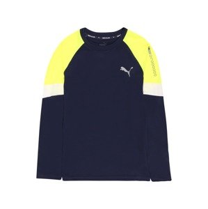 PUMA Funkčné tričko  námornícka modrá / biela / limetková