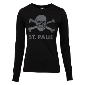 FC St. Pauli Shirt 'Totenkopf'  čierna / sivá