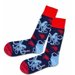 DillySocks Ponožky 'Sea Life'  námornícka modrá / svetlomodrá / svetločervená / karmínovo červená / svetložltá