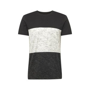 EDC BY ESPRIT Shirt  antracitová / čierna / biela melírovaná