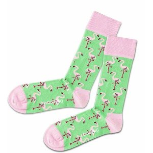 DillySocks Ponožky 'Flamingo Lawn'  svetlozelená / svetloružová / ružová