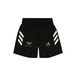 ADIDAS PERFORMANCE Športové nohavice 'Salah'  biela / čierna / zlatá