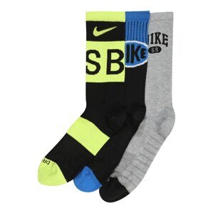 Nike SB Ponožky  čierna / modrá / žltá / sivá / biela