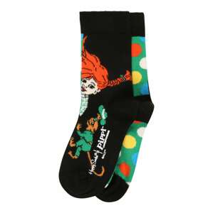 Happy Socks Socken 'Peekabo'  čierna / zelená / oranžová / červená / žltá