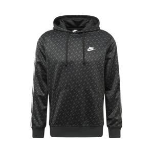 Nike Sportswear Mikina  čierna / biela / sivá