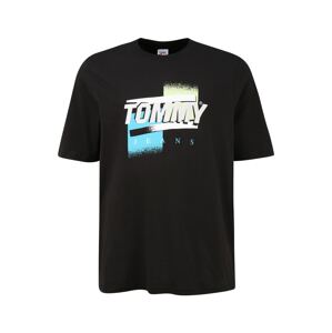 Tommy Jeans Plus Tričko  čierna / biela / tyrkysová / svetložltá