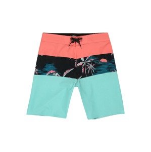 BILLABONG Športové plavky  tyrkysová / koralová / čierna