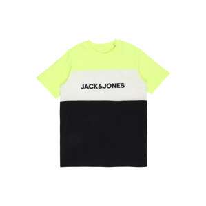 Jack & Jones Junior Tričko 'JJENeon'  žltá / čierna / biela