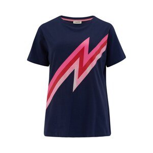 Sugarhill Brighton Shirt 'Maggie Zap! Pink Lightning'  námornícka modrá / svetloružová / fuksia