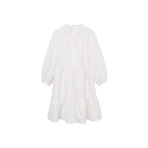 MANGO Košeľové šaty 'jane'  biela / svetlosivá