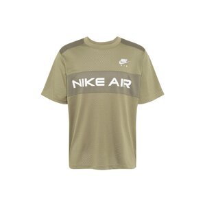 Nike Sportswear Tričko  kaki / biela / olivová