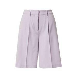 ICHI Plisované nohavice  pastelovo fialová