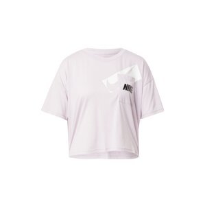 NIKE Funkčné tričko  pastelovo fialová / čierna / biela