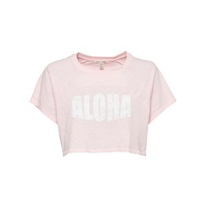 BILLABONG T-Shirt 'JUST BEACHIN'  ružová / biela