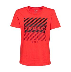 Superdry Funkčné tričko  červená / čierna