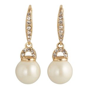 Lauren Ralph Lauren Náušnice  zlatá / biela / perlovo biela