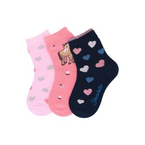 STERNTALER Ponožky  námornícka modrá / ružová / zmiešané farby