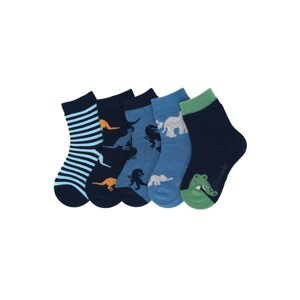STERNTALER Ponožky 'Wildnis'  námornícka modrá / tyrkysová / nebesky modrá / zelená / oranžová
