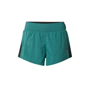 PUMA Športové nohavice  čierna / zelená