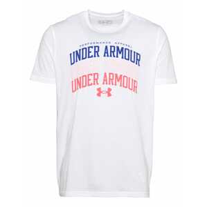 UNDER ARMOUR Funkčné tričko 'Multi Color Collegiate SS'  biela / červená / ružová / modrá