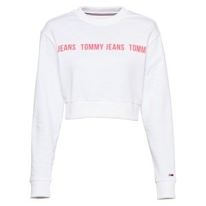 Tommy Jeans Mikina  biela / svetloružová