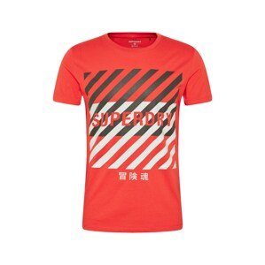 Superdry Funkčné tričko  červená / biela / čierna