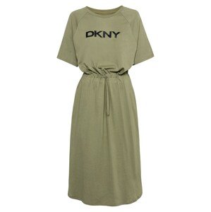 DKNY Šaty  olivová / čierna