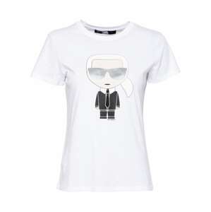 Karl Lagerfeld Tričko  biela / čierna