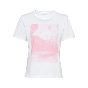 BOSS Casual T-Shirt 'Eima'  šedobiela / ružová