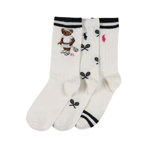 Polo Ralph Lauren Ponožky 'TENISBEAR911'  biela / čierna / ružová