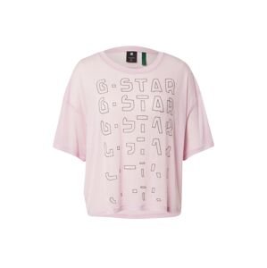 G-Star RAW Shirt 'Sheer'  ružová / čierna