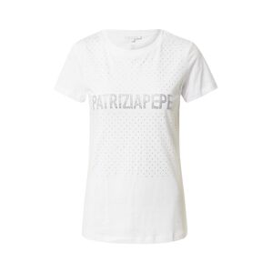 PATRIZIA PEPE Tričko  biela / strieborná