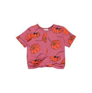 The New T-Shirt 'TRACY'  ružová / červená / hnedá