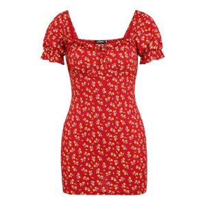 Missguided Petite Letné šaty  červená / svetlomodrá / svetlooranžová