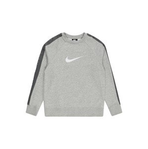 Nike Sportswear Mikina  tmavosivá / sivá melírovaná / biela