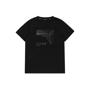 PUMA Funkčné tričko 'Poly'  čierna / sivá / biela