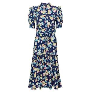 Lauren Ralph Lauren Košeľové šaty  tmavomodrá / svetlozelená / kráľovská modrá / pitaya / biela