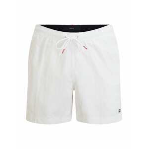 Tommy Hilfiger Underwear Plavecké šortky  prírodná biela / tmavomodrá / červená