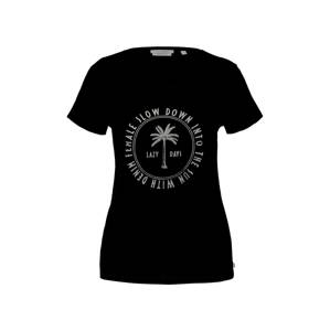 TOM TAILOR DENIM T-Shirt  čierna / biela