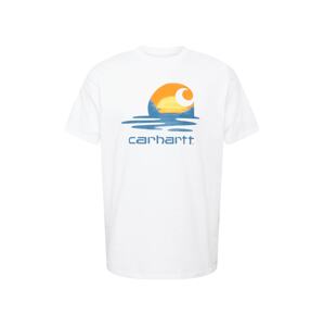 Carhartt WIP Tričko 'Lagoon'  šedobiela / oranžová / dymovo modrá / žltá