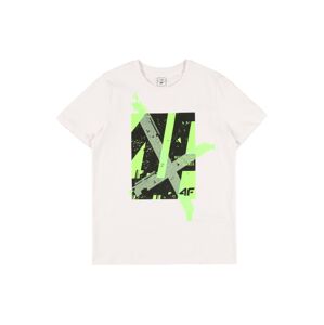 4F Funkčné tričko  biela / čierna / zelená / svetlosivá