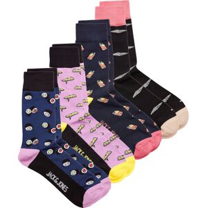 Jack & Jones Junior Ponožky  svetloružová / čierna / tmavomodrá
