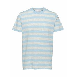 SELECTED HOMME Tričko  modrá / sivá melírovaná