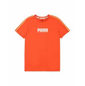 PUMA Tričko 'Alpha'  biela / oranžová / žltá