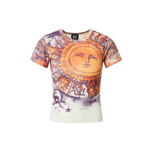 BDG Urban Outfitters Tričko 'BIG SUN'  oranžová / baklažánová / biela