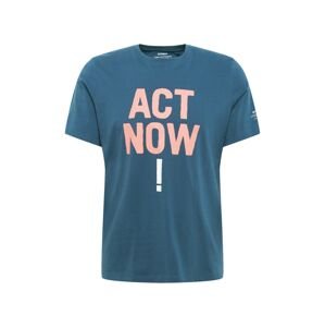 ECOALF Tričko 'BAUME ACT NOW'  modrá / ružová / biela