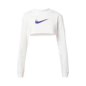 Nike Sportswear Mikina  biela / modrá / ružová