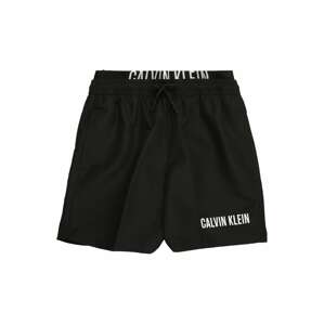 Calvin Klein Swimwear Plavecké šortky 'MEDIUM DOUBLE WAISTBAND'  čierna