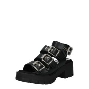 BUFFALO Remienkové sandále 'RAJA'  čierna / strieborná