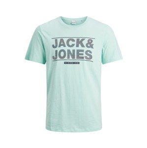 Jack & Jones Junior Tričko 'Mount'  tyrkysová / tmavomodrá / čierna